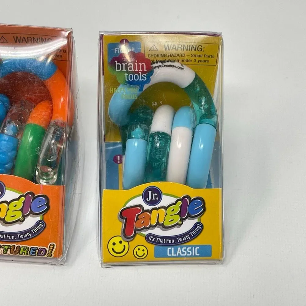 Lot of 3 Tangle Jr Fidget Brain Toys New in Package 2 Classic 1 Textured
